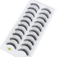 NEW 10 Pairs Natural Long False Eyelashes