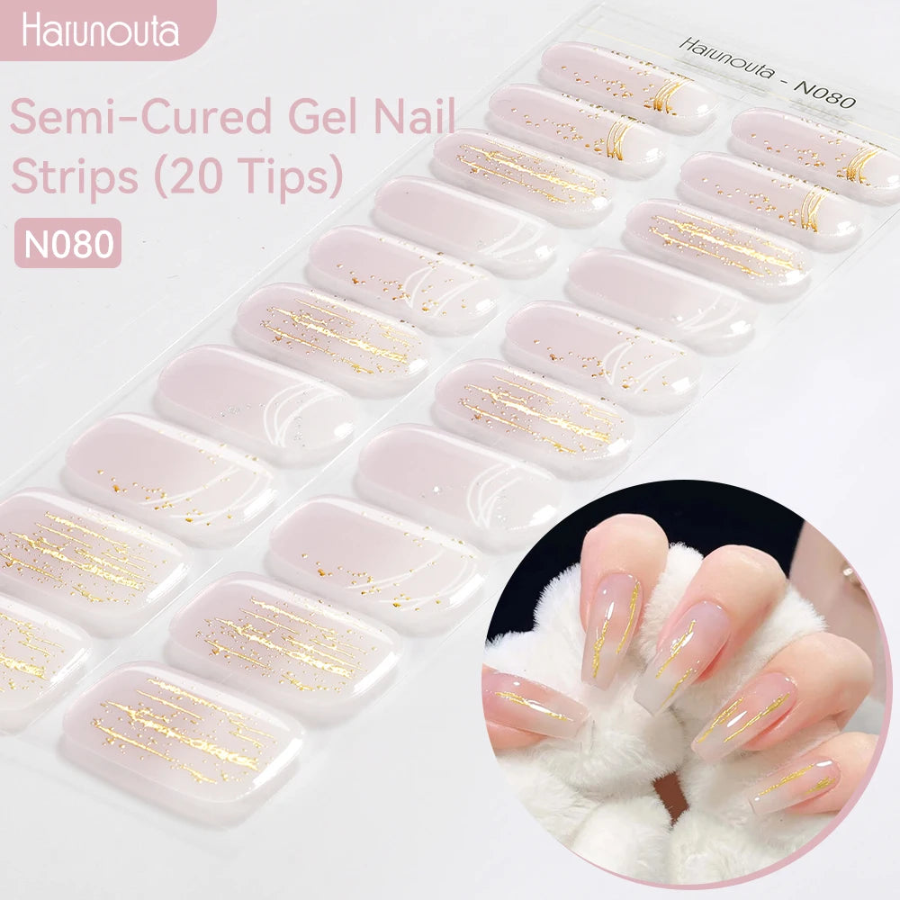 Full Cover Nail Gel Sticker Wraps Manicure