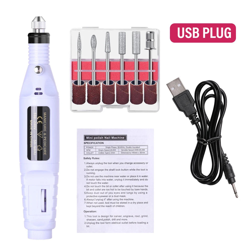 LULAA Strong Function Nail Drill Machine Set