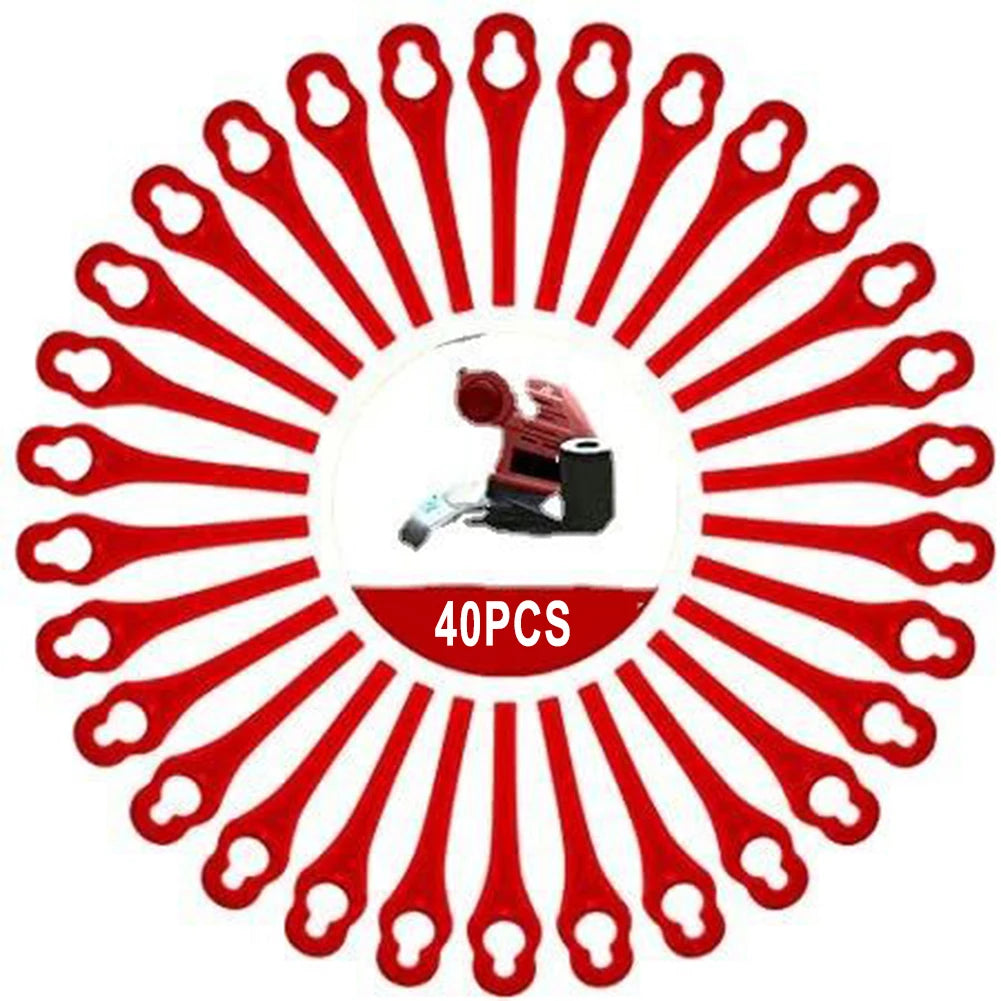 40pcs Lawn Mower Plastic Blades For Garden Grass Trimmer
