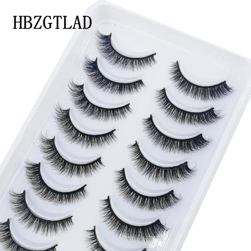 NEW 10 Pairs Natural Long False Eyelashes