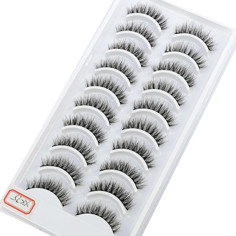 NEW 10 Pairs Natural Long False Eyelashes