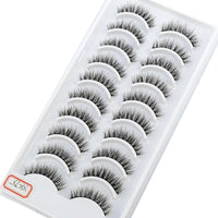 NEW 10 Pairs Natural Long False Eyelashes