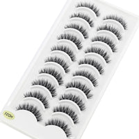 NEW 10 Pairs Natural Long False Eyelashes