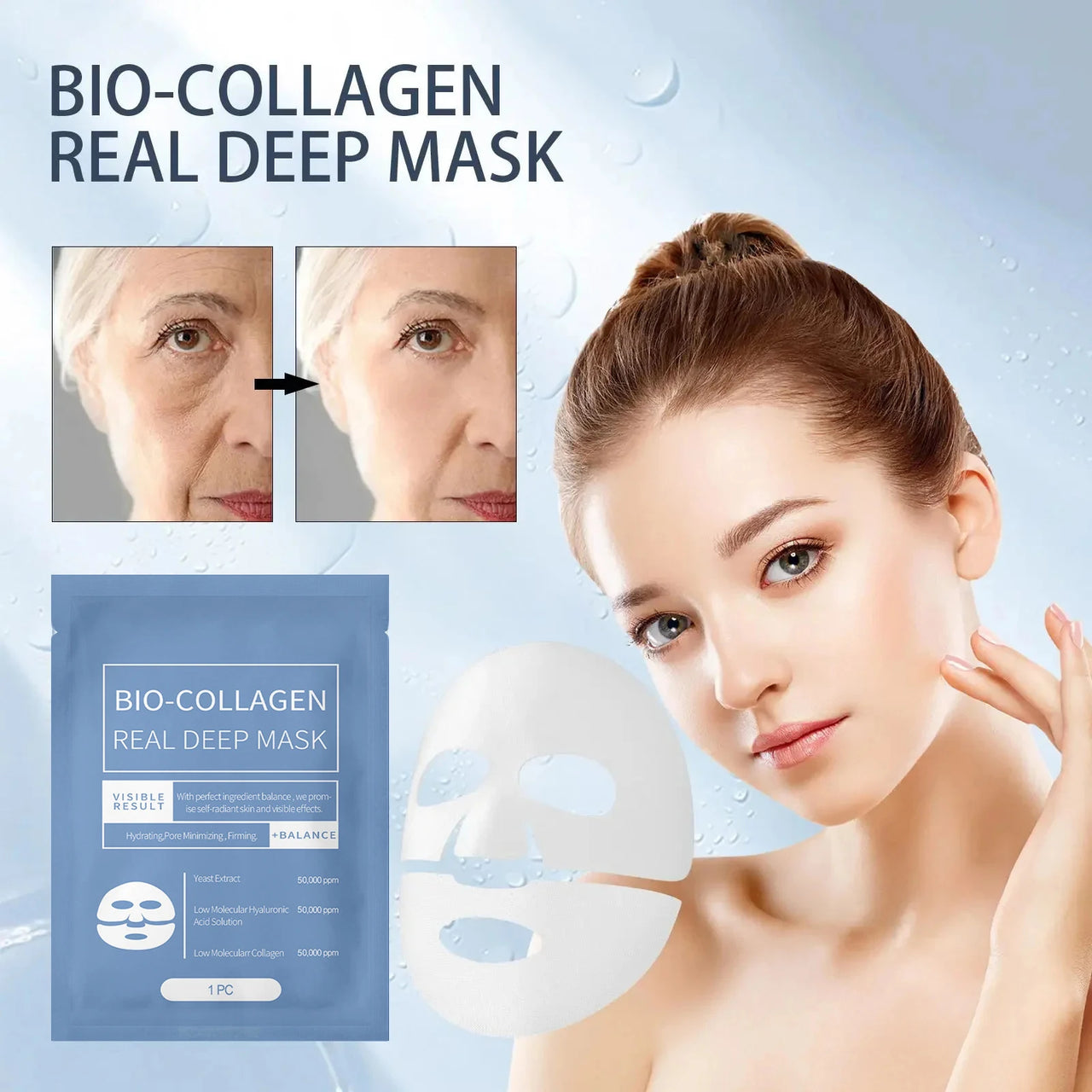 Bio Collagen Face Mask Anti Wrinkle Fade