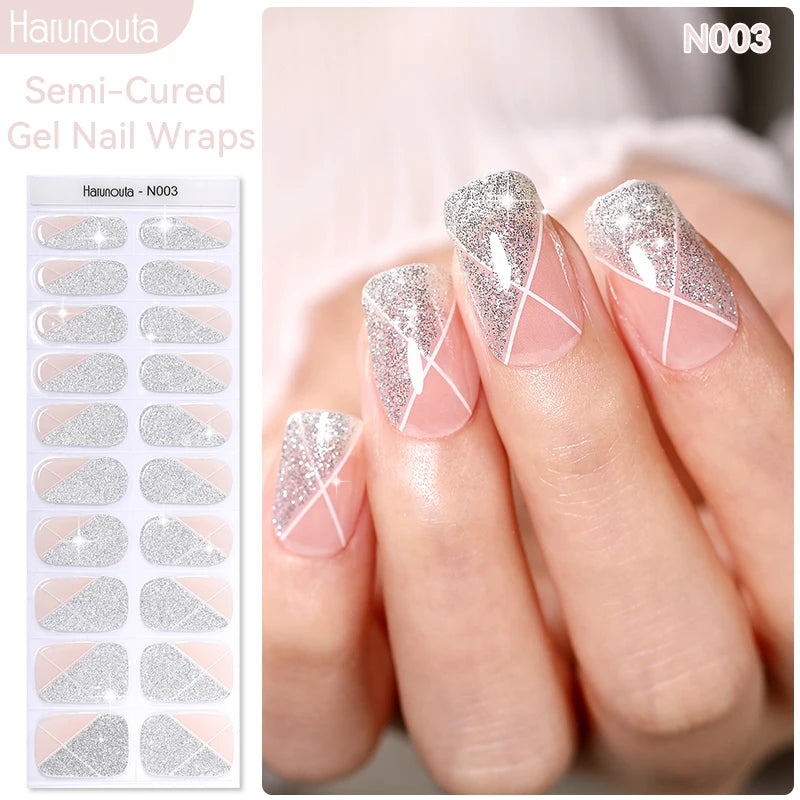 Full Cover Nail Gel Sticker Wraps Manicure
