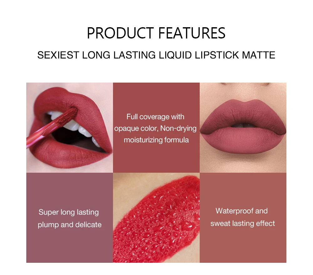 Set of 6 NonStick Cup Liquid lipstick