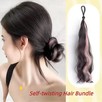 Synthetic Self-Winding Ball Head Wig