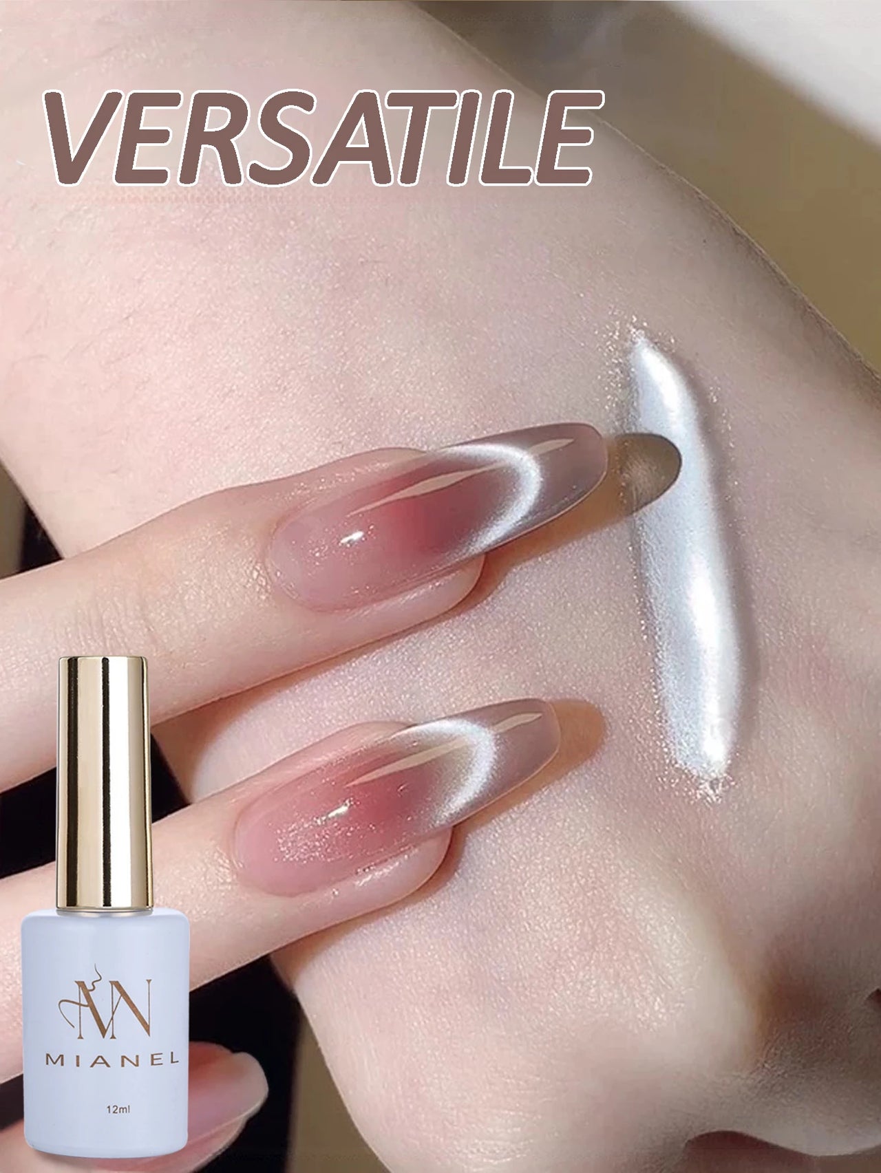 Glass Cat Magnet White Nails