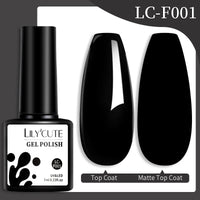 LILYCUTE 7ML Jelly Amber Gel Nail Polish