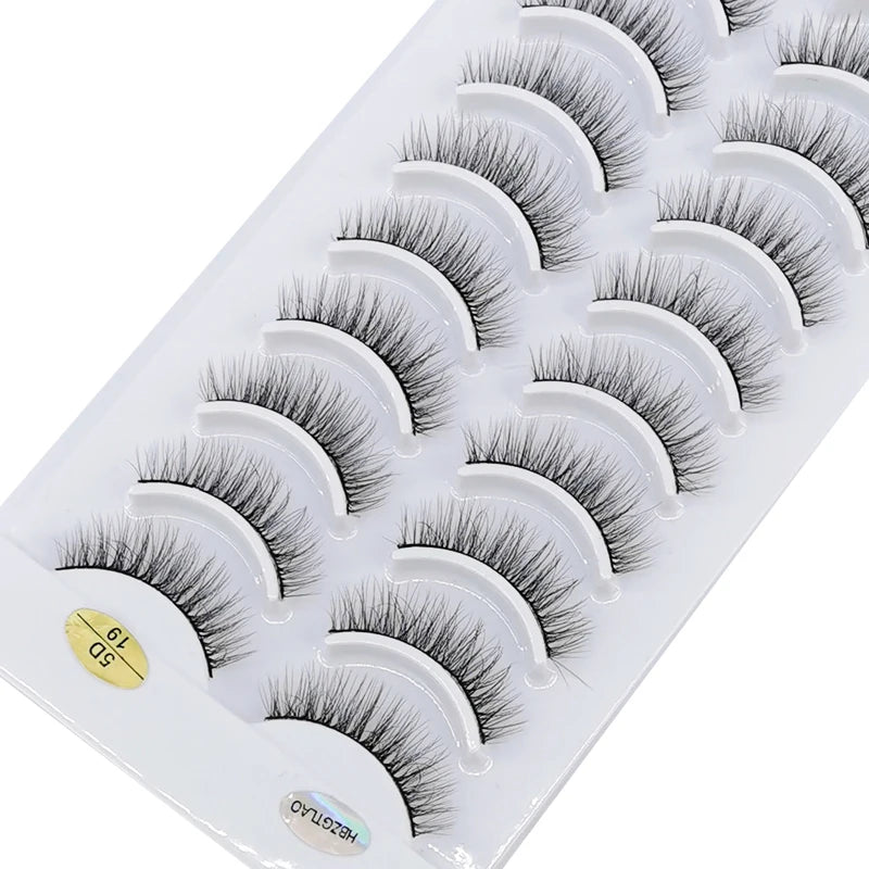 NEW 10 Pairs Natural Long False Eyelashes