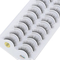 NEW 10 Pairs Natural Long False Eyelashes