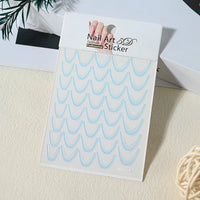 French Gradient Line Nail Art Stickers