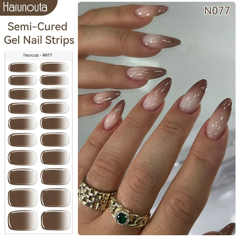 Full Cover Nail Gel Sticker Wraps Manicure