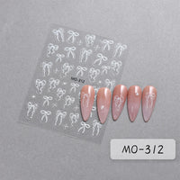 3D Laser Sakura Flower Nail Sticker