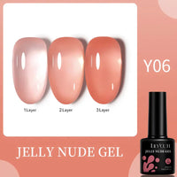 LILYCUTE 7ML Jelly Amber Gel Nail Polish