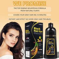 Hair Dye Shampoo 3in1 Darkening Hairs Instant Gray To Black
