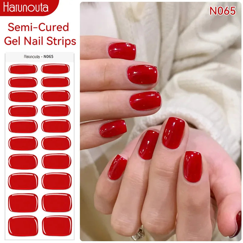 Full Cover Nail Gel Sticker Wraps Manicure