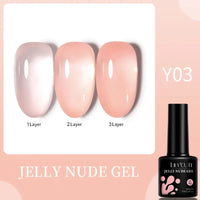 LILYCUTE 7ML Jelly Amber Gel Nail Polish