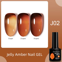 LILYCUTE 7ML Jelly Amber Gel Nail Polish