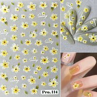 3D Laser Sakura Flower Nail Sticker