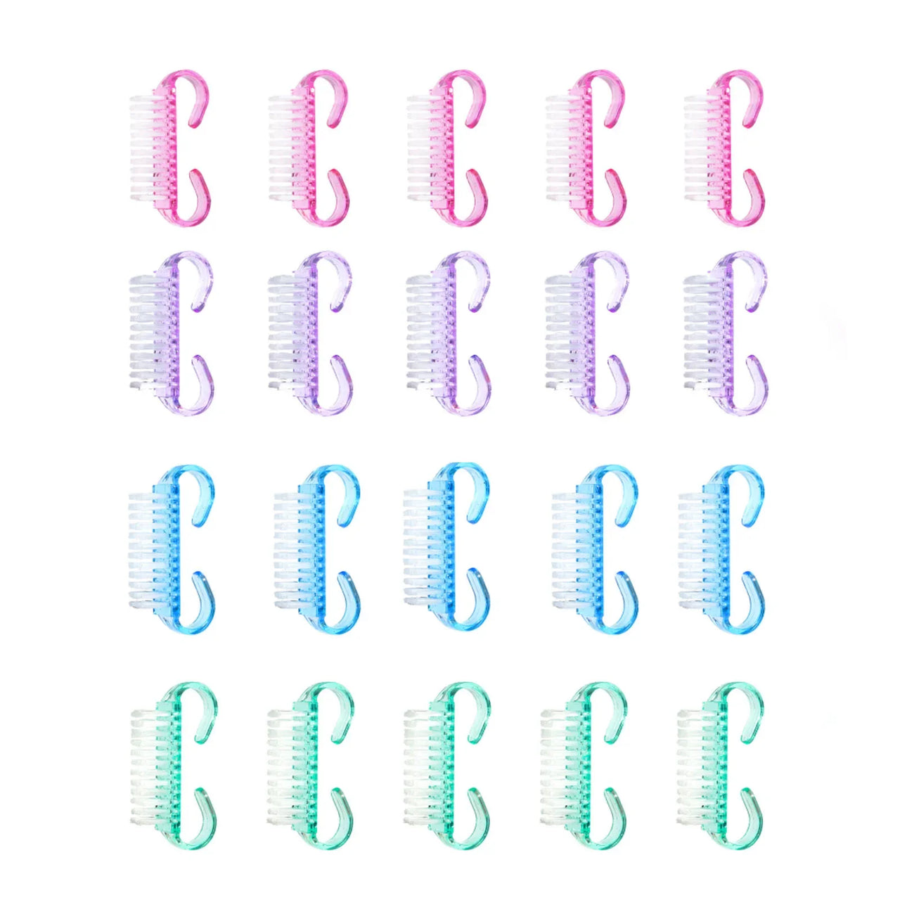 1/5/20Pcs Acrylic Nail Brush Pink Color