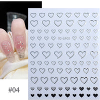 3D Laser Sakura Flower Nail Sticker