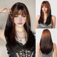 LOUIS FERRE Black Pink Ombre Synthetic