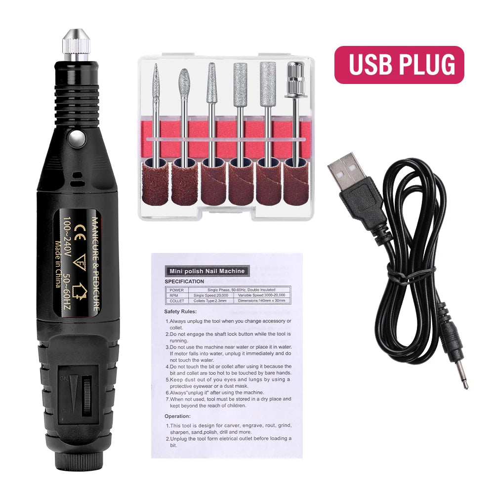 LULAA Strong Function Nail Drill Machine Set