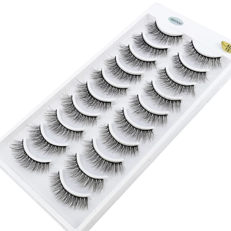 NEW 10 Pairs Natural Long False Eyelashes