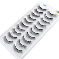 NEW 10 Pairs Natural Long False Eyelashes