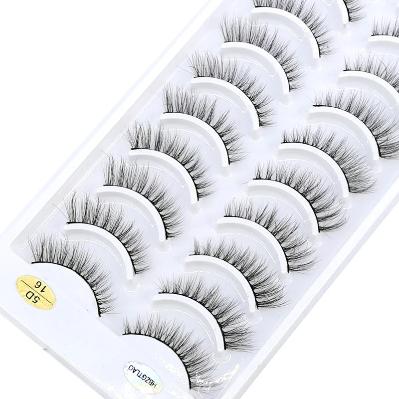 NEW 10 Pairs Natural Long False Eyelashes