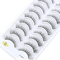 NEW 10 Pairs Natural Long False Eyelashes