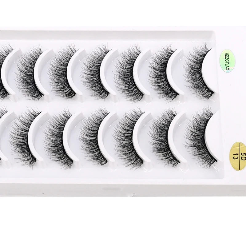 NEW 10 Pairs Natural Long False Eyelashes