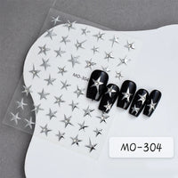 3D Laser Sakura Flower Nail Sticker