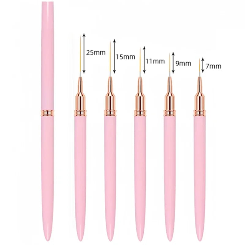 5pcs Nail Art Liner Brush Set UV Gel