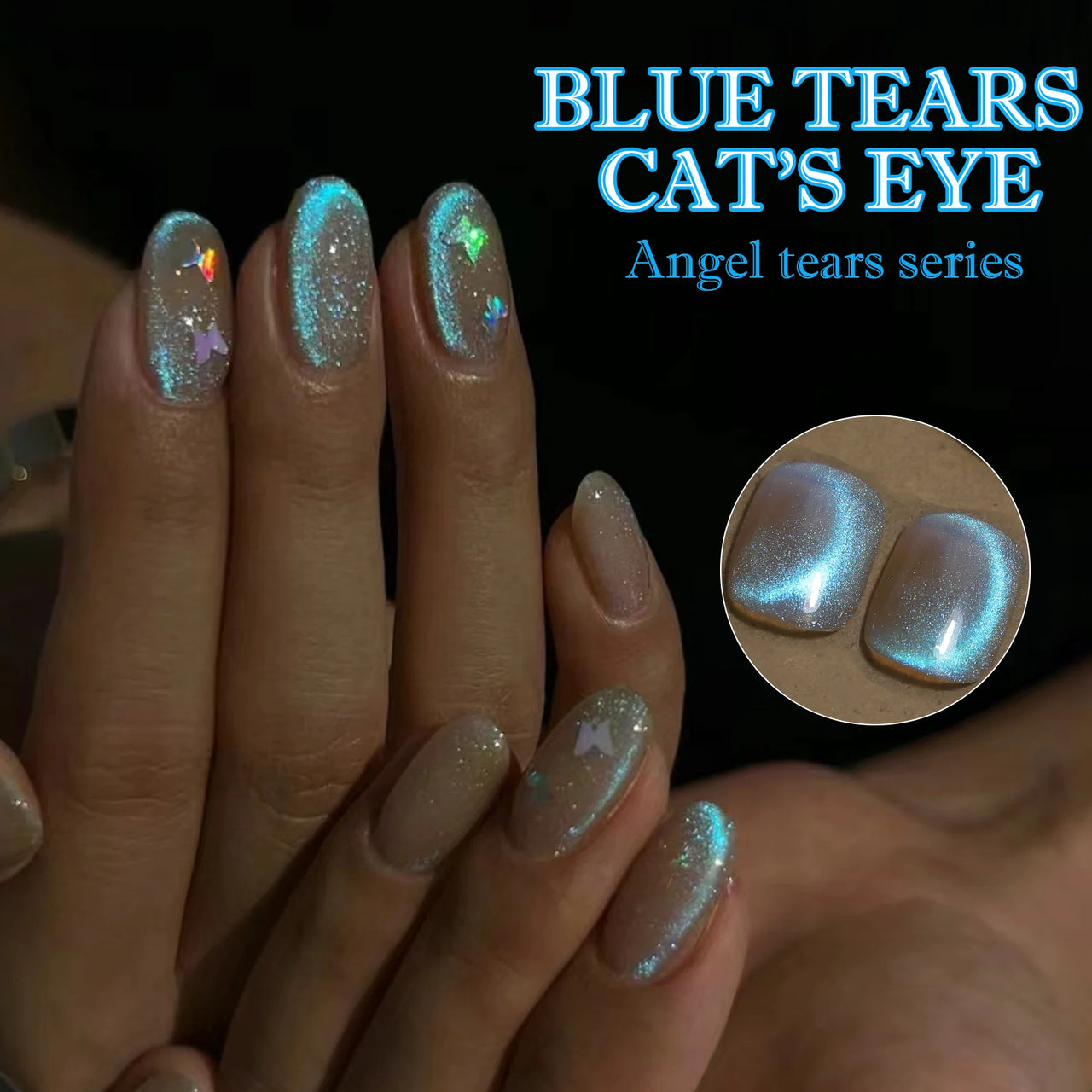 Aurora Blue Tears Cat Eye Magnetic