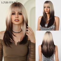 LOUIS FERRE Black Pink Ombre Synthetic