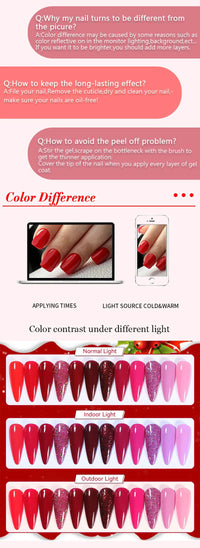Nail Polish Kit 125 Colors Manicure Semi Permanent