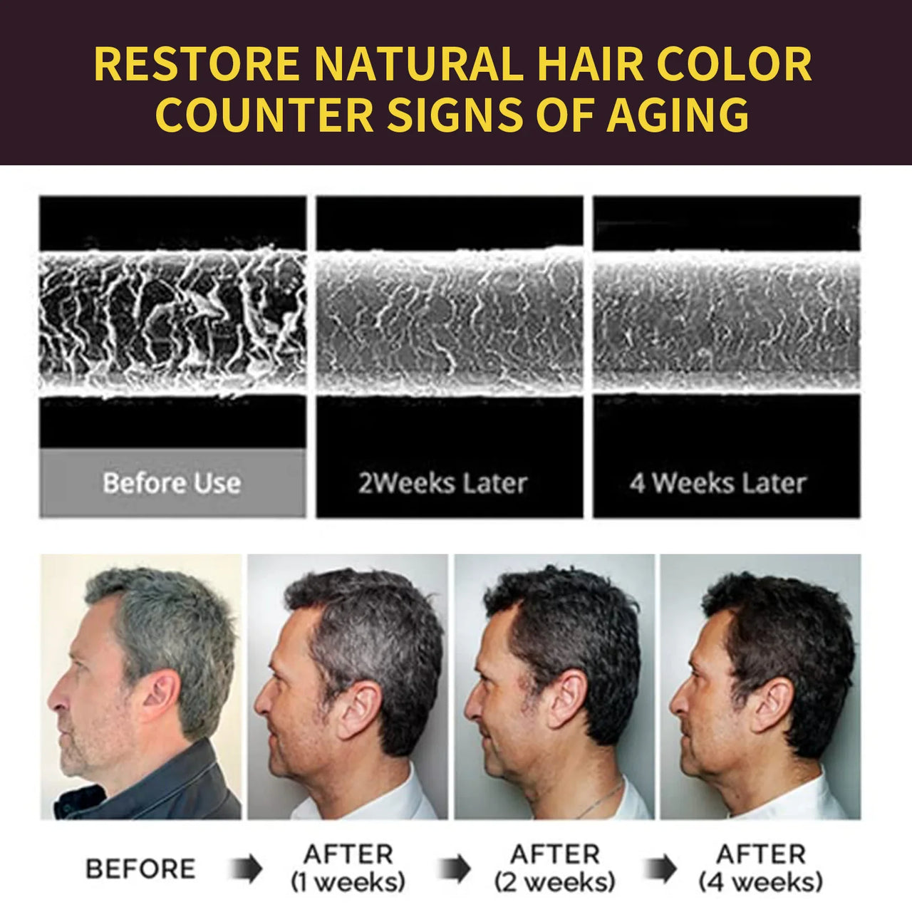 Hair Dye Shampoo 3in1 Darkening Hairs Instant Gray To Black