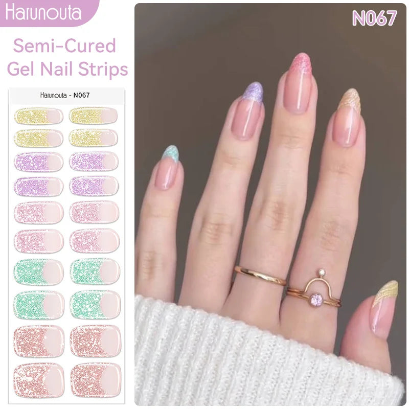 Full Cover Nail Gel Sticker Wraps Manicure