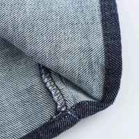 ETJ 2025 traf Spring New 1975 series denim MIDI dress with lapel side zipper fashion wrinkle waist slim elegant dress