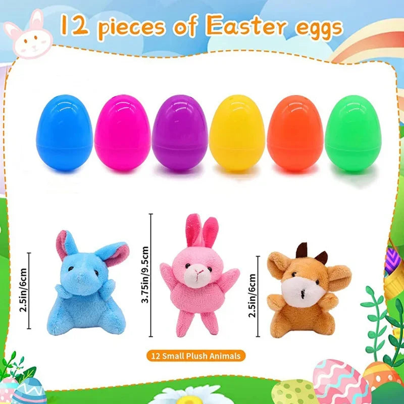 12/24/36pcs Easter Fillable Eggs Colorful