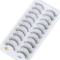 NEW 10 Pairs Natural Long False Eyelashes