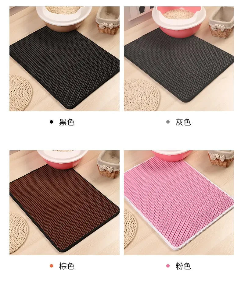 Cat Litter Mat With Gift Double Layer Waterproof