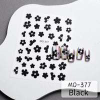 3D Laser Sakura Flower Nail Sticker