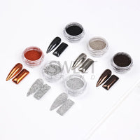 Black Mirror Chrome Nails Powder