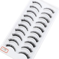 NEW 10 Pairs Natural Long False Eyelashes