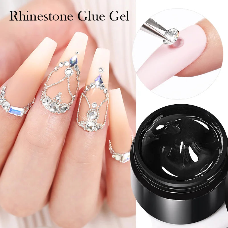 BORN PRETTY 3PCS Rhinestones Glue Gel Set
