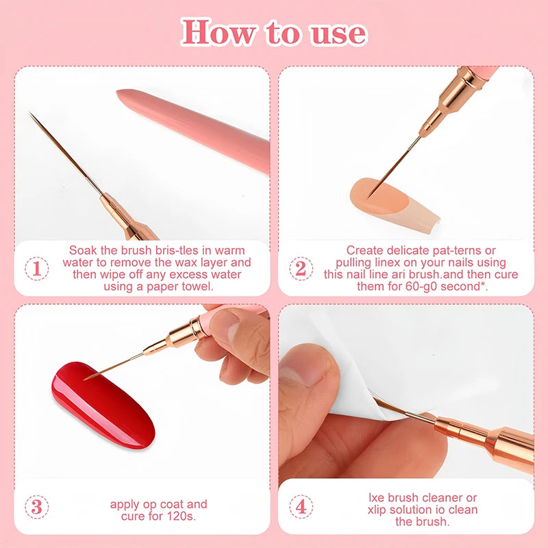 5pcs Nail Art Liner Brush Set UV Gel
